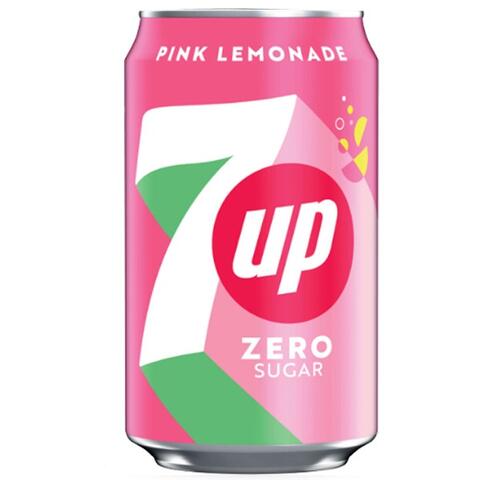 7UP ZERO PINK LEMONADE 355ML 1X24