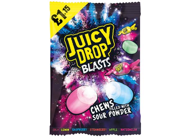 Bazooka Juicy Drop Blasts Bag 120g 1x12 