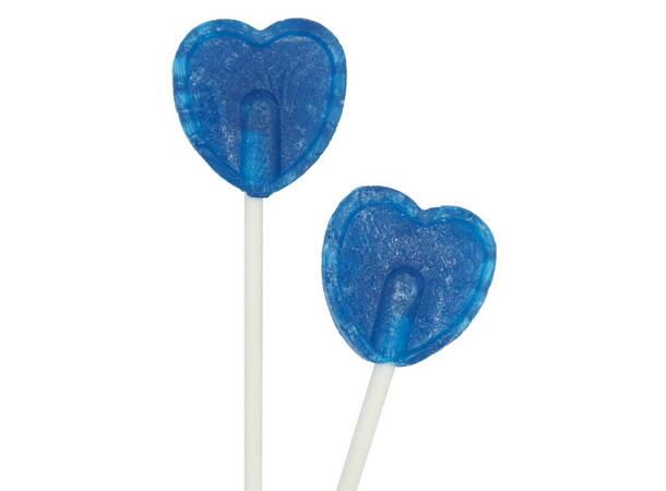 Blue Raspberry Heart Lollipops 1x200 5.2g 