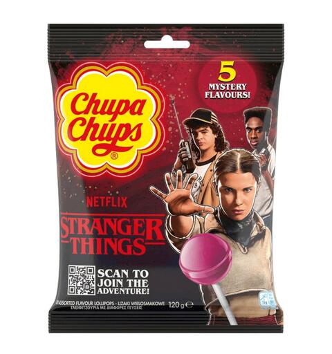 Chupa Chups Stranger Things Lollipops 5 Flavours Lollipops Bag 120g 1x12