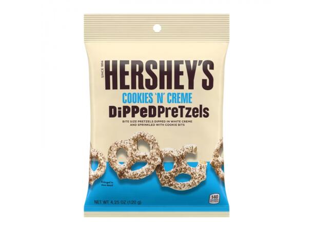 Hershey'S Cookies 'N' Creme Dipped Pretzels Peg Bag, 4.25 Oz 1x12 