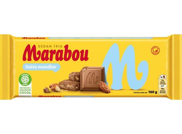 Marabou Salta Mandlar 160g 1x15 