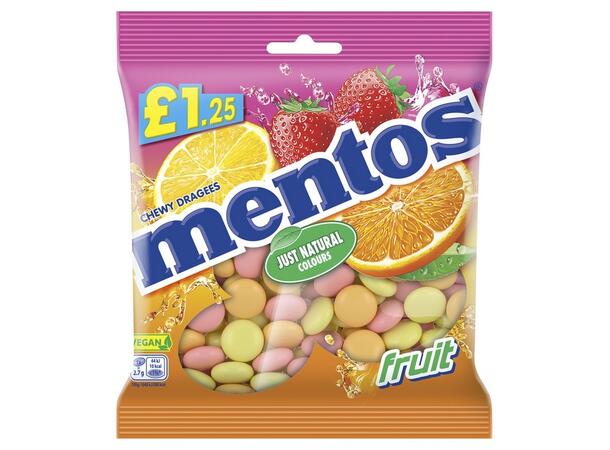 Mentos Chewy Dragees Fruit 135g 1x12 