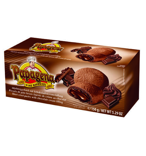 Papagena Biscuits with Chocolate Filling 150g 1x18