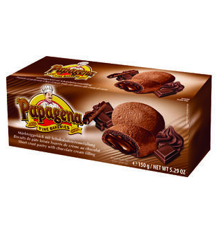 Papagena Biscuits with Chocolate Filling 150g 1x18