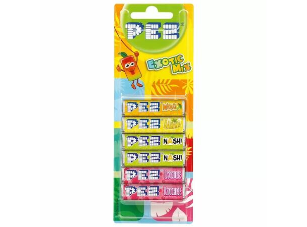 Pez Exotic Mix Refills 6 Pack 51g 1x18 