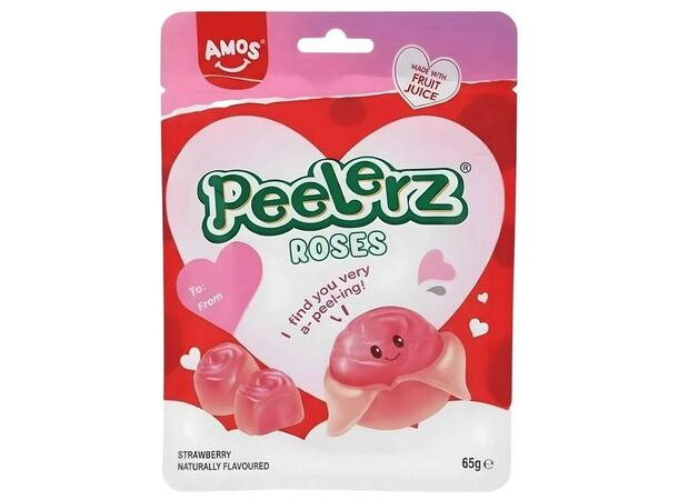 Amos Peelerz Gummy Rose 65g Ltd 1x24 