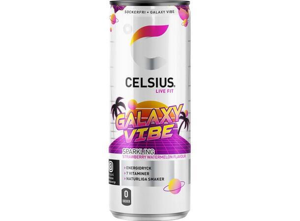 CELSIUS GALAXY VIBE 355ML 1x24 Strawberry Watermelon Flavour 