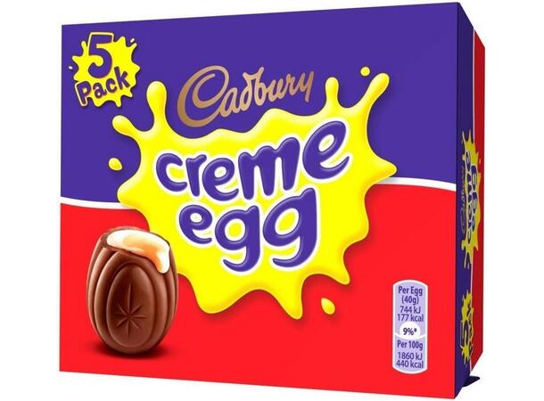 Cadbury Creme Egg 5 Pack 200g Chocolate Box (5x40g) 