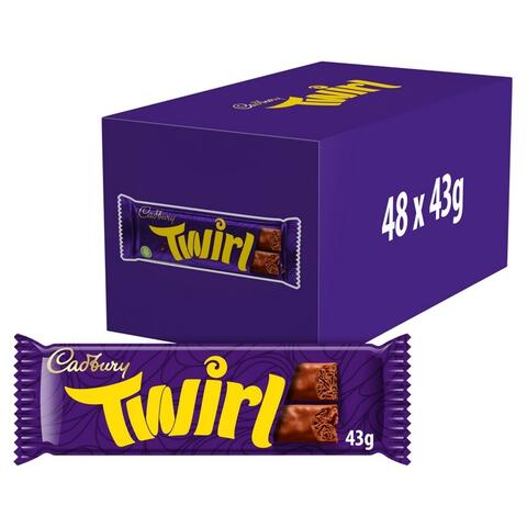 Cadbury Twirl Chocolate Bars 48 x 43g