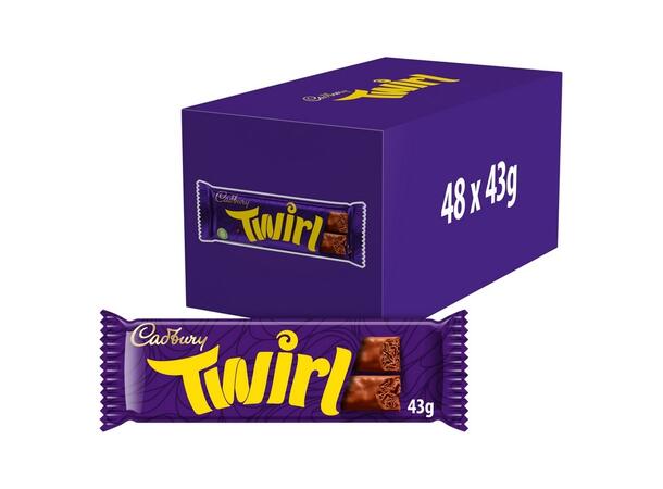 Cadbury Twirl Chocolate Bars 48 x 43g 