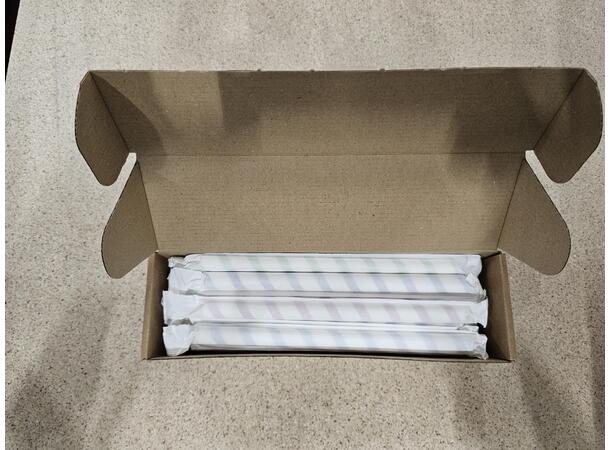 Colored paper straws wrapped box 1x20 