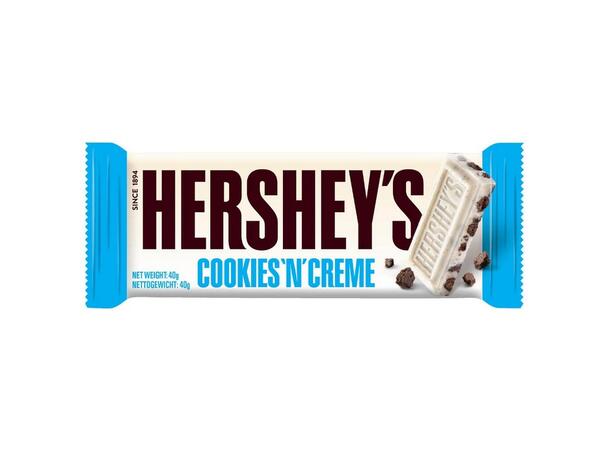 Hershey cookies N creme bars 40g 1x24 