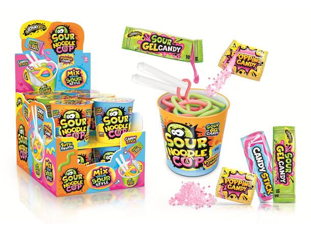 Johny Bee Sour Noodle Cup 65g 1x12 