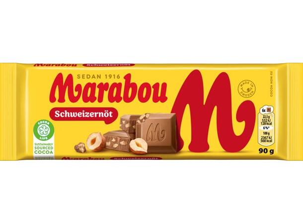 Marabou Schweizernöt 90g 1x24 