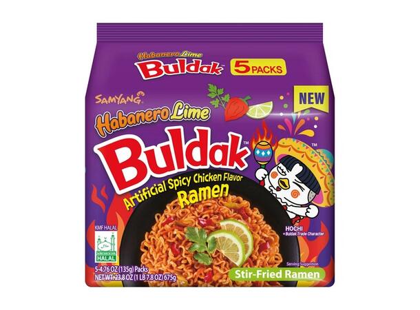 Samyang Hot Chicken Habanero Lime 135g 8x(5x135g) 