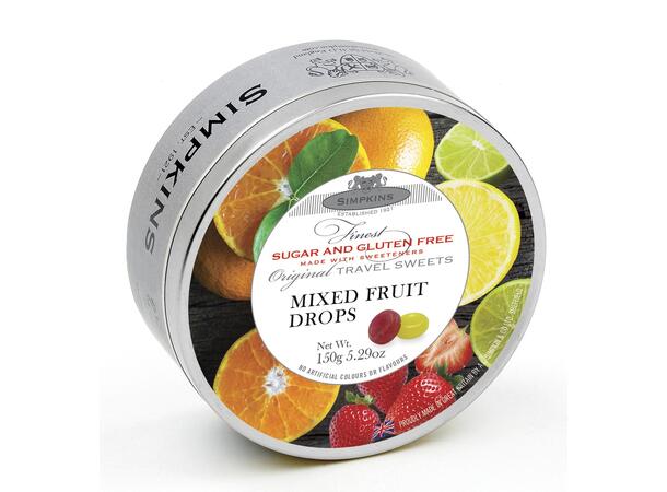 Simpkins Sugar free Mixed fruit drops 150g 1x36 