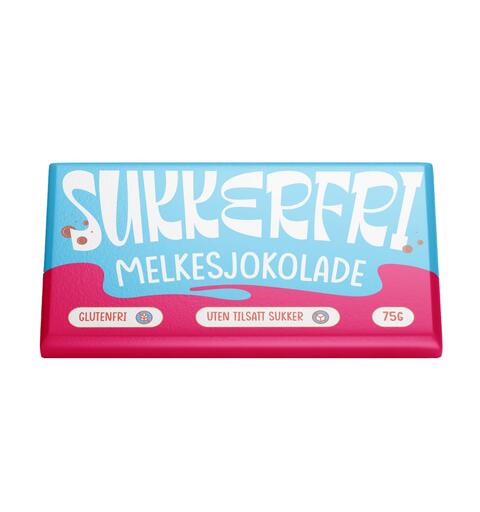 Sukkerfri MELKESJOKOLADE 75g 1x24
