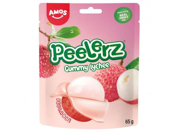 Amos Peelerz Gummy Lychee 65g 1x24 