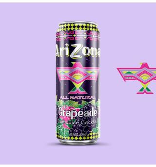 Arizona Grapeade Fruit Juice Cocktail 650ml - 24 cans / 22 oz