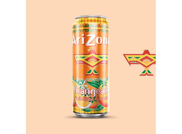 Arizona Orangeade Fruit Juice Cocktail 650ml - 24 cans / 22 oz 