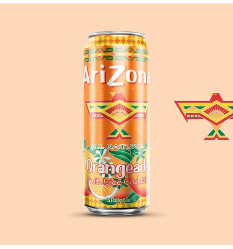 Arizona Orangeade Fruit Juice Cocktail 650ml - 24 cans / 22 oz