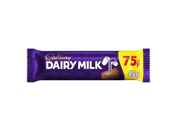 Cadbury Dairy Milk Chocolate Bar 45g 1x48 