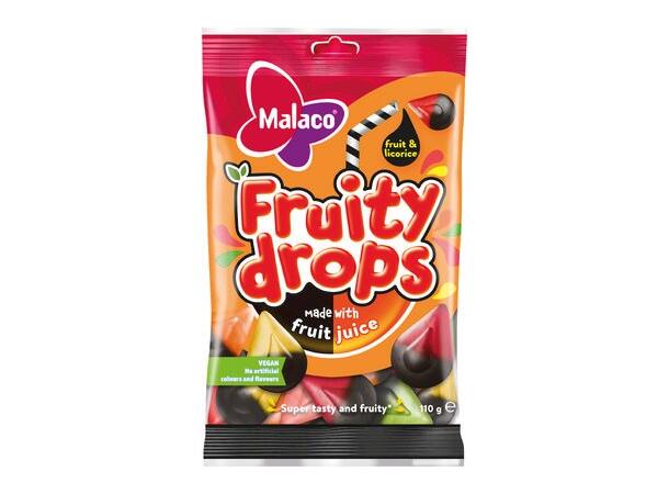 Malaco Fruity Drops Licorice 1x16 
