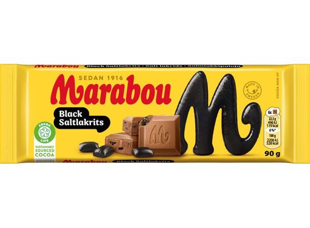 Marabou Black Saltlakrits 90g 1x24 