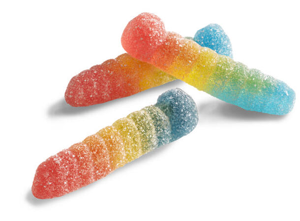 Rainbow Worms Sour 2kg - 69 kr/kg 