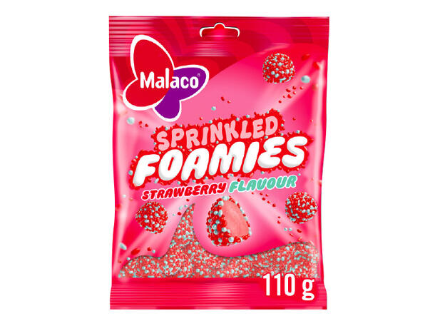 Sprinkled Foamies Strawberry 110 g 1x16 