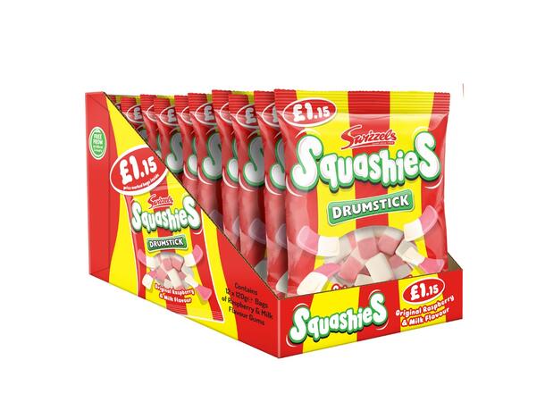 Swizzels Drumstick Squashies Original Raspberry & Milk 120g 1x12 