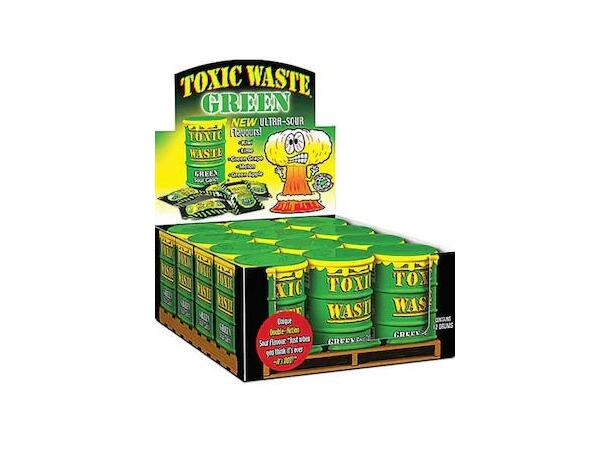 Toxic Waste Green Drum Extreme Sour Candy 42g 1x12 