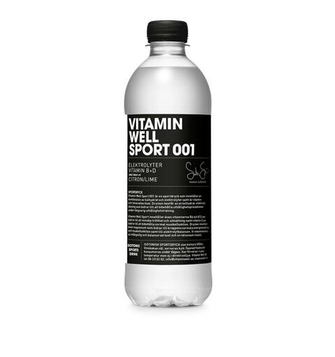 Vitamin Well Sport 001 50cl 1x12 Sitron og lime