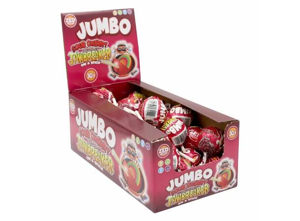 Zed Sour Cherry Jumbo Jawbreaker Pop 33g 1x40 
