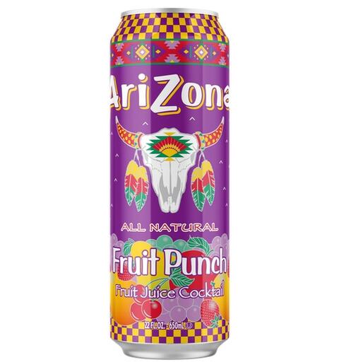 Arizona Fruit Punch Juice Cocktail 650ml 24 cans / 22 oz
