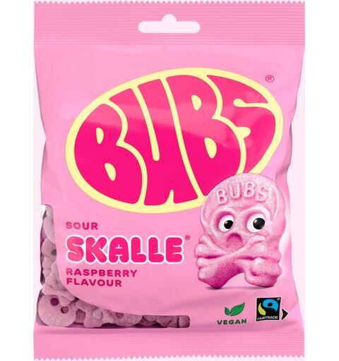 Bubs Raspberry Skalle 90g 1x12
