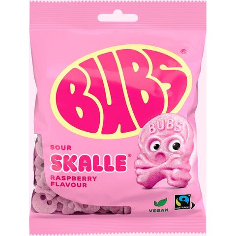 Bubs Raspberry Skalle 90g 1x12
