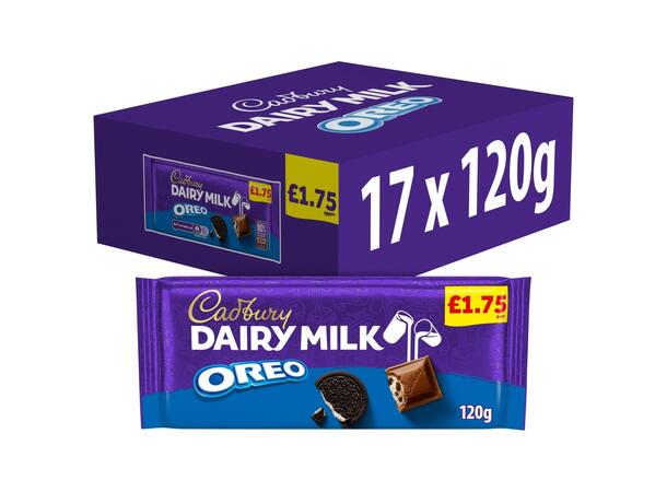 CADBURY DAIRY MILK OREO £1.75 PMP 1x17 120 g 