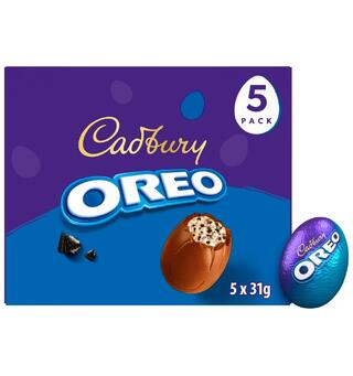 Cadbury Chocolate Oreo Eggs 5 Pack 155g 1x1
