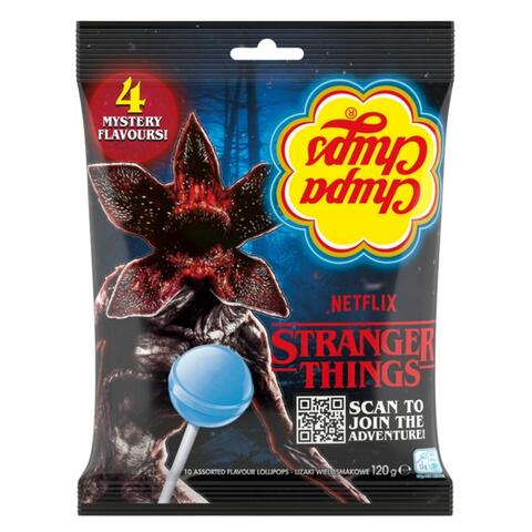 Chupa Chups Stranger Things 4 Flavours Lollipops Bag 120g 1x12