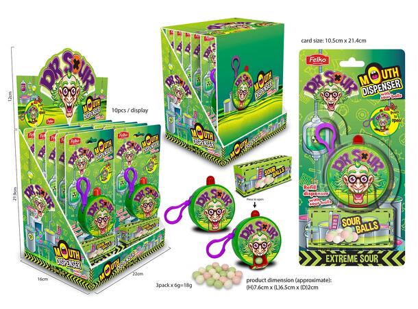 Dr. Sour - Mouth Dispenser - 10 pcs 10 pcs./display 