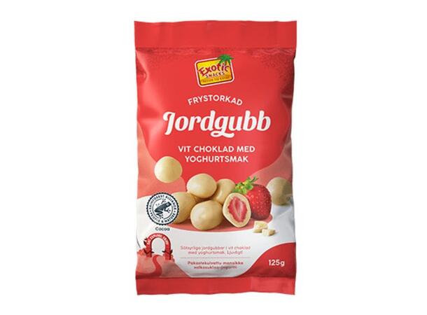 Jordgubb i Vitchoklad 125g 1x12 