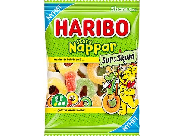 Nappar Stora Frukt Sur 150g 1x12 