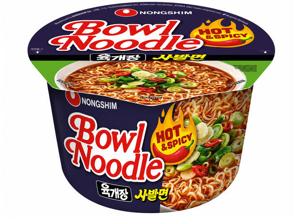 Nongshim Bowl Noodle Hot Spicy 100g 12x100g 