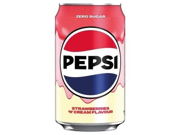 Pepsi Strawberry & Cream Zero 330ml Zero Sugar 1x24 