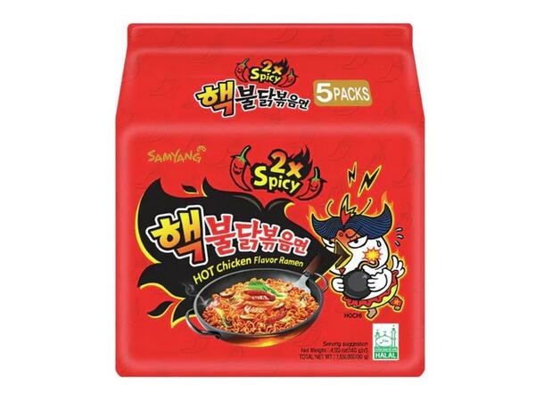 Samyang Hot Chicken Flavor Ramen 2xSpicy 2x8x(5x140g) 
