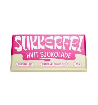 Sukkerfri HVIT SJOKOLADE 75g 1x22