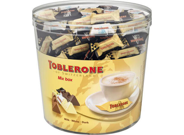 Toblerone Cylinder 4x0,9kg - 426 kr/kg 
