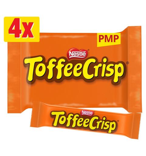 Toffee Crisp Bar 4 Pack Multipack 124g 1x14